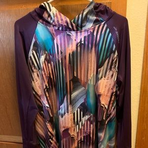 Brooks Dash Hoodie Purple Print, Size M